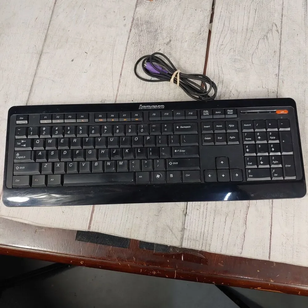 Lenovo LXH-JME2207P Wired PS/2 Keyboard Standard Size Model JME-11W02 TESTED